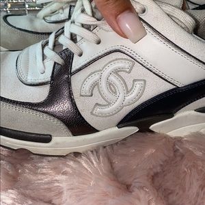 Grey Chanel sneakers